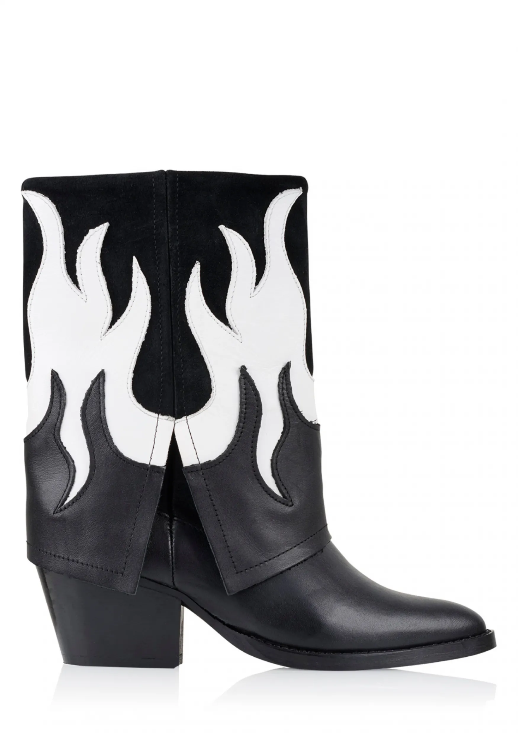 DWRS label BARBADOS leer - Westernboots | Black / White>DAMES Laarzen | Westernboots