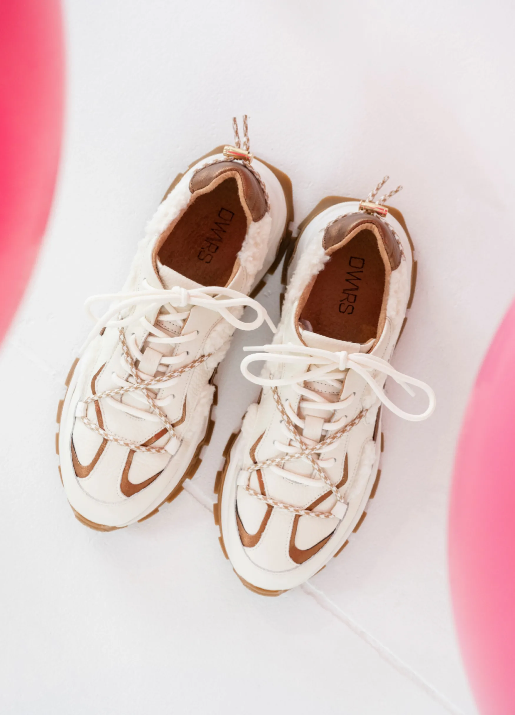 DWRS label BONNEY teddy - Sneakers | Off white / Bronze>DAMES Sneakers