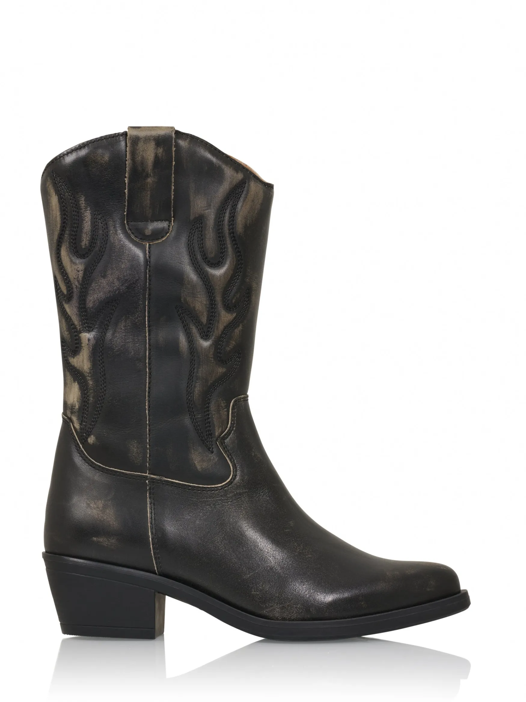 DWRS label BRANSON lavado - Laarzen | Black / Beige>DAMES Laarzen | Westernboots