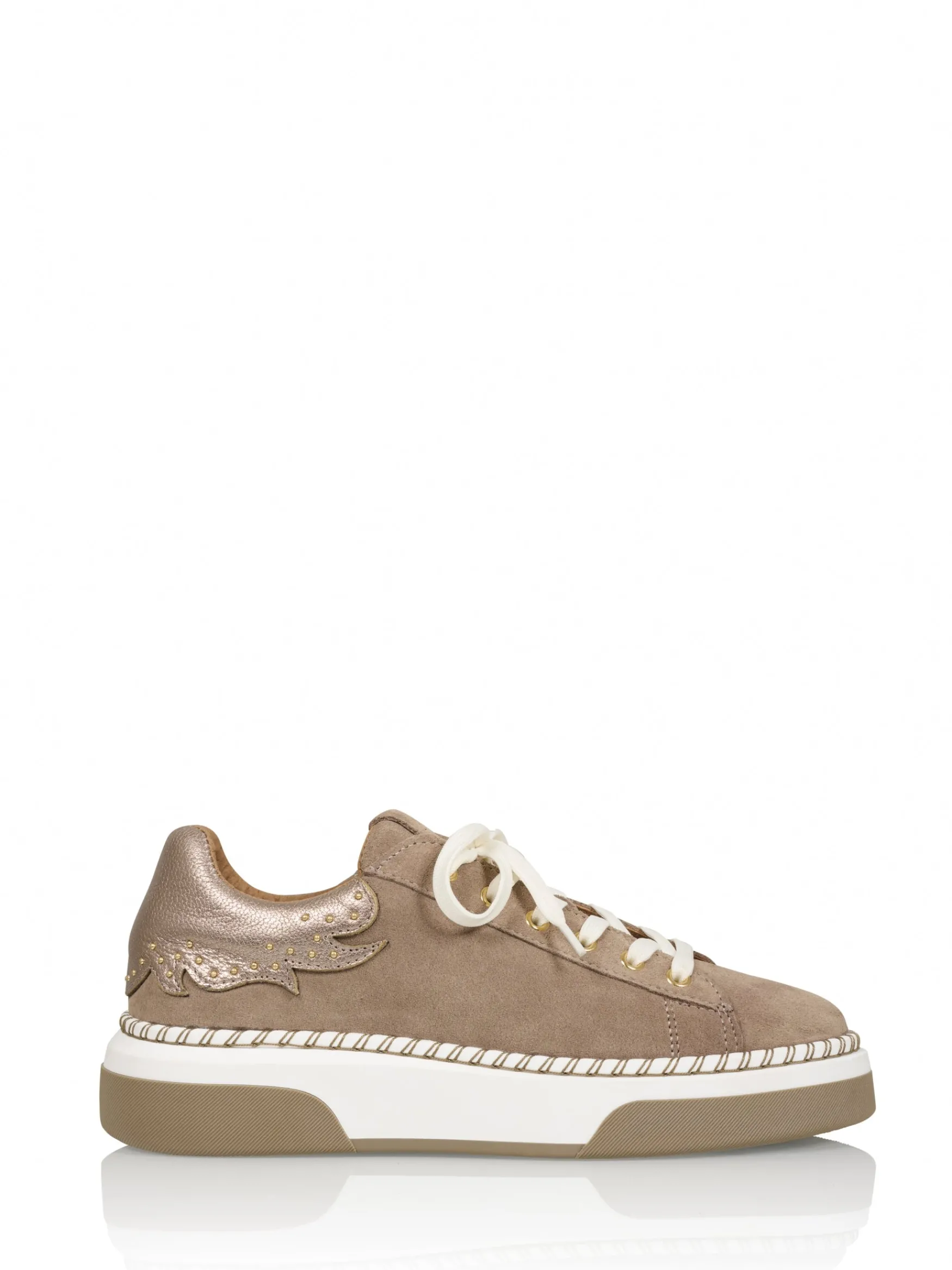 DWRS label CRUZ suede - Sneakers | Taupe / Stone>DAMES Sneakers