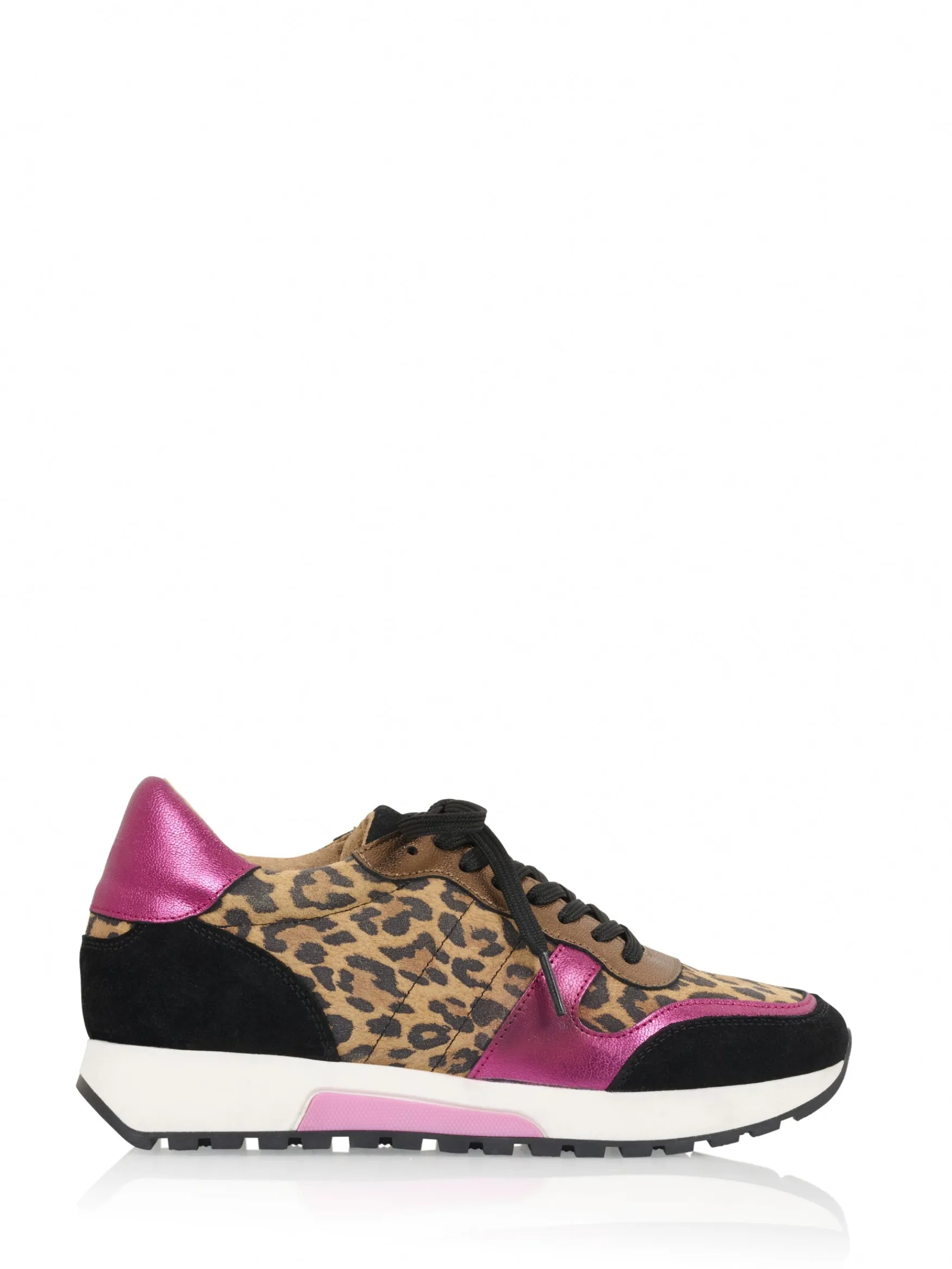 DWRS label DUMFRIES leopard - Sneakers | Fuchsia / Black>DAMES Sneakers