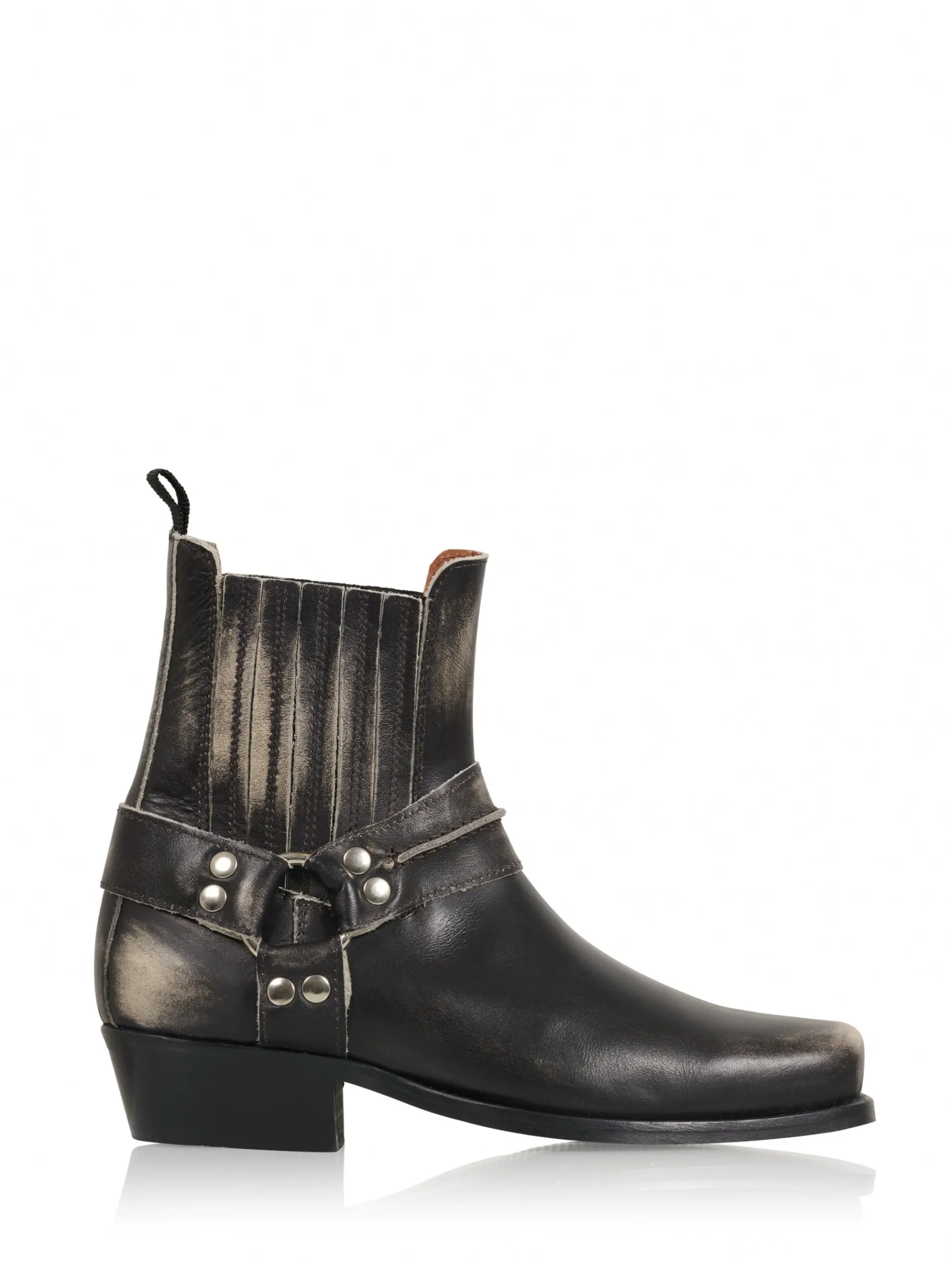 DWRS label HOOK lavado - Enkellaarsjes | Black / Beige>DAMES Enkellaarsjes | Westernboots