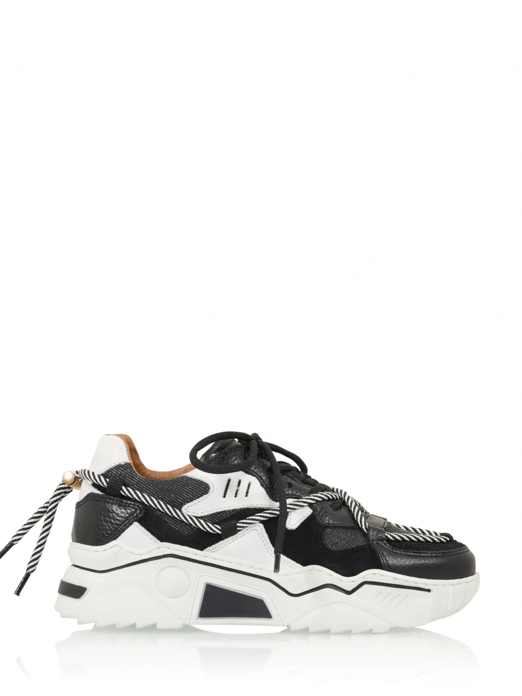 DWRS label JUPITER denim - Sneakers | Black / White>DAMES Sneakers | Shoe Care