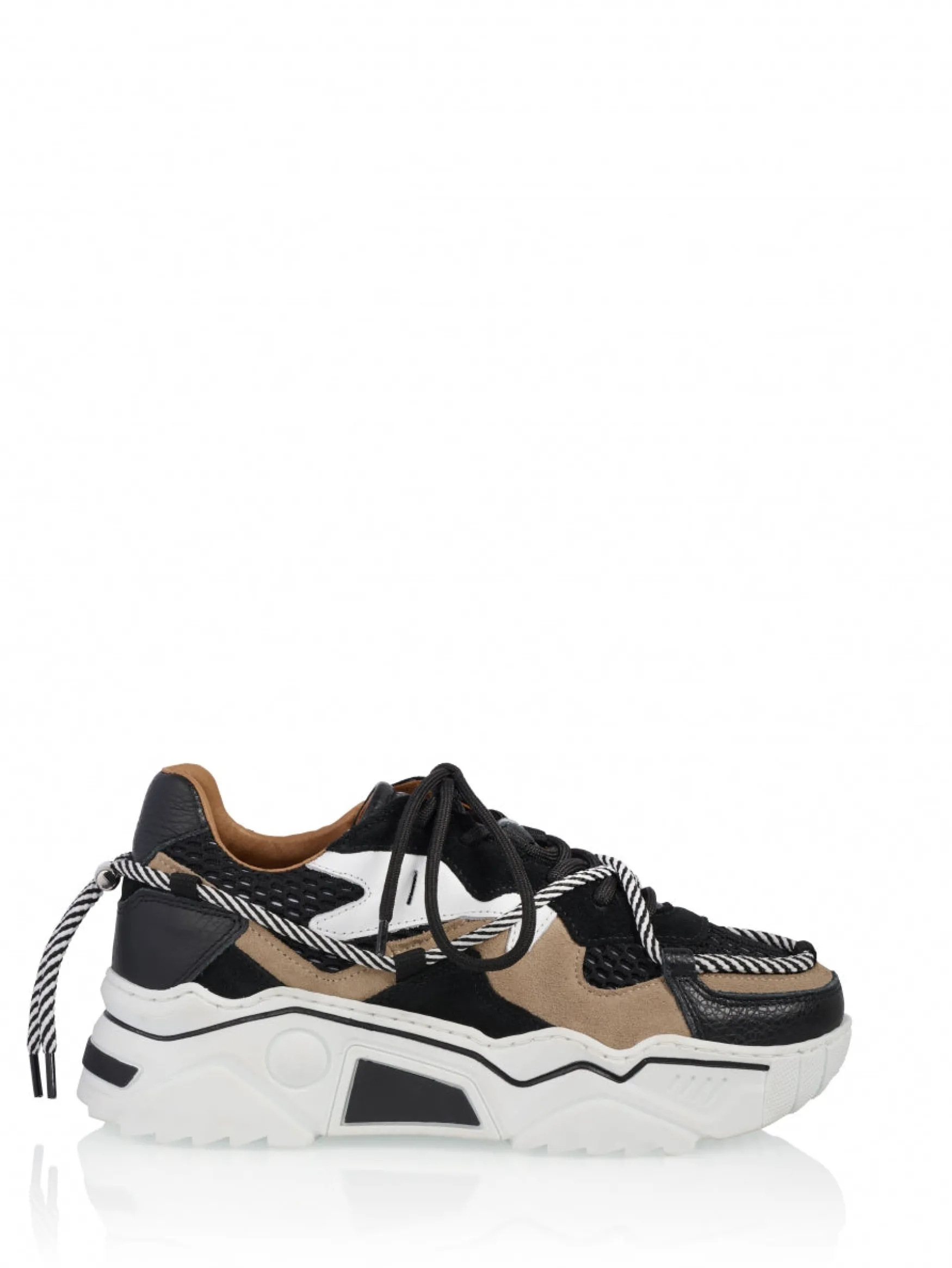 DWRS label JUPITER mesh - Sneakers | Black / White>DAMES Sneakers | Shoe Care