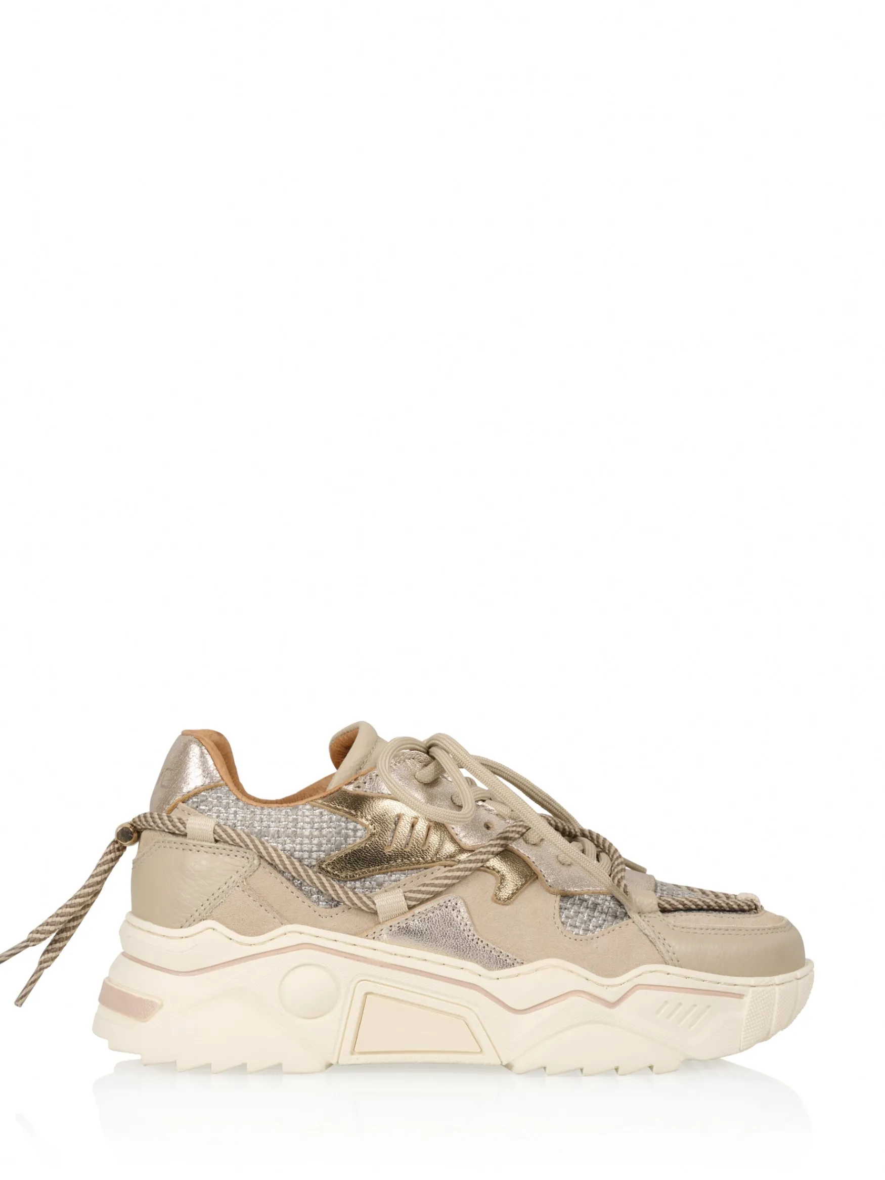 DWRS label JUPITER mesh - Sneakers | Taupe / Stone>DAMES Sneakers | Shoe Care