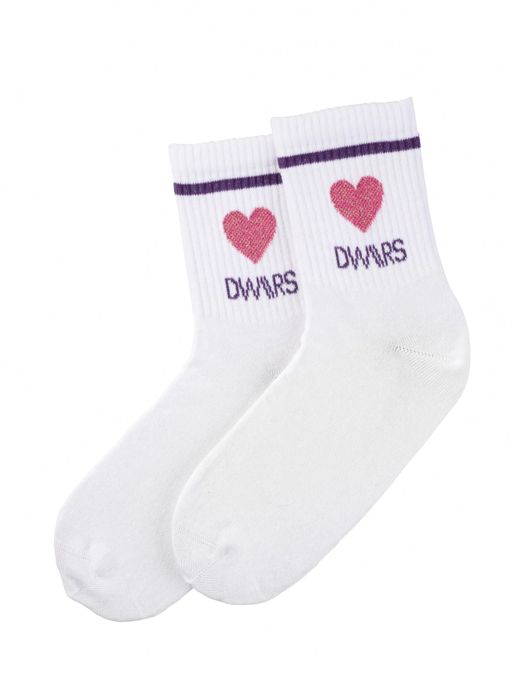 DWRS label LYLA SOCKS GLITTER - Sokken | White / Purple> Sokken