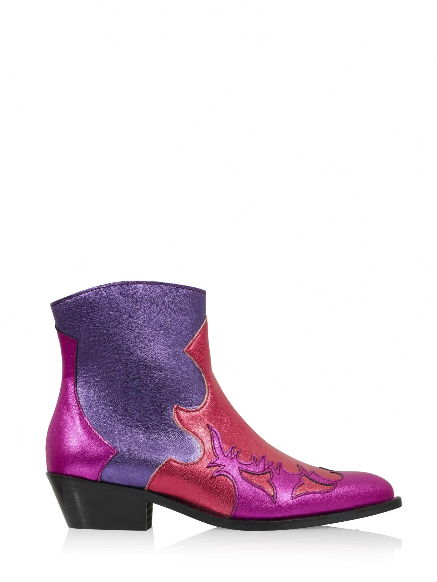 DWRS label MONKEY metallic - Westernboots | Purple / Raspberry>DAMES Laarzen | Westernboots