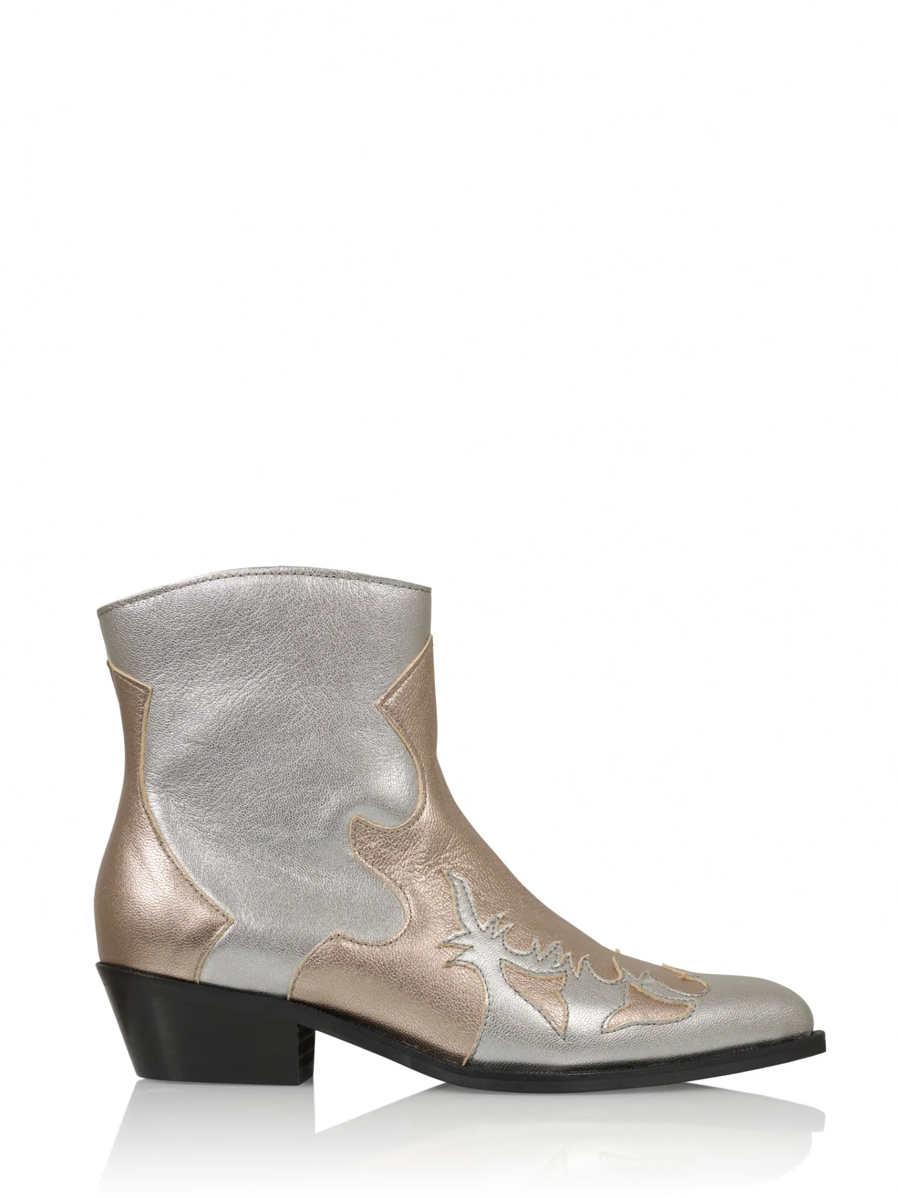 DWRS label MONKEY metallic - Westernboots | Steel / Stone>DAMES Westernboots | Laarzen