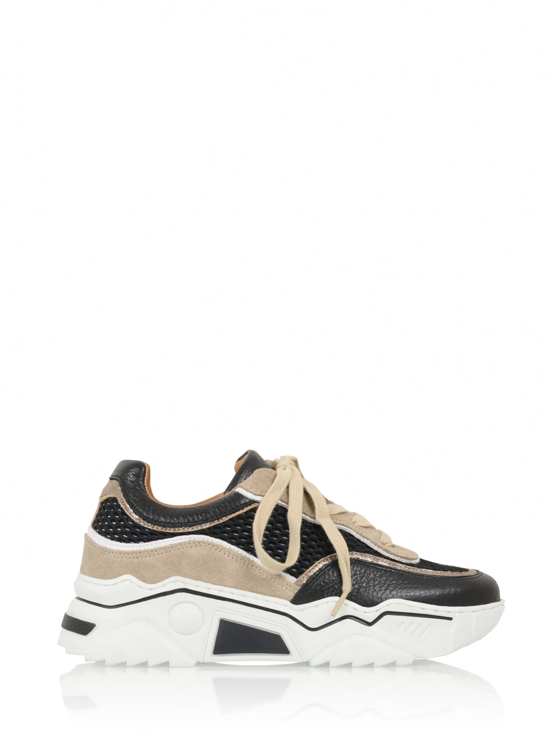 DWRS label MOON mesh - Sneakers | Black / Beige>DAMES Sneakers