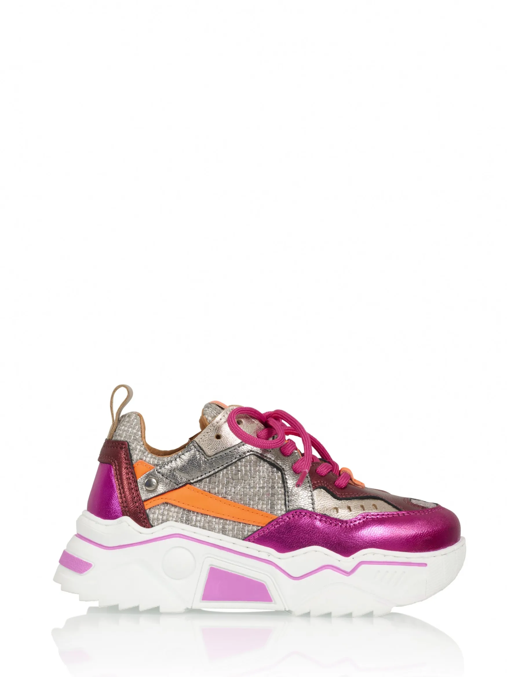 DWRS label PLUTO KIDS mesh - Sneakers | Steel / Fuchsia>Kinderen Kinderen