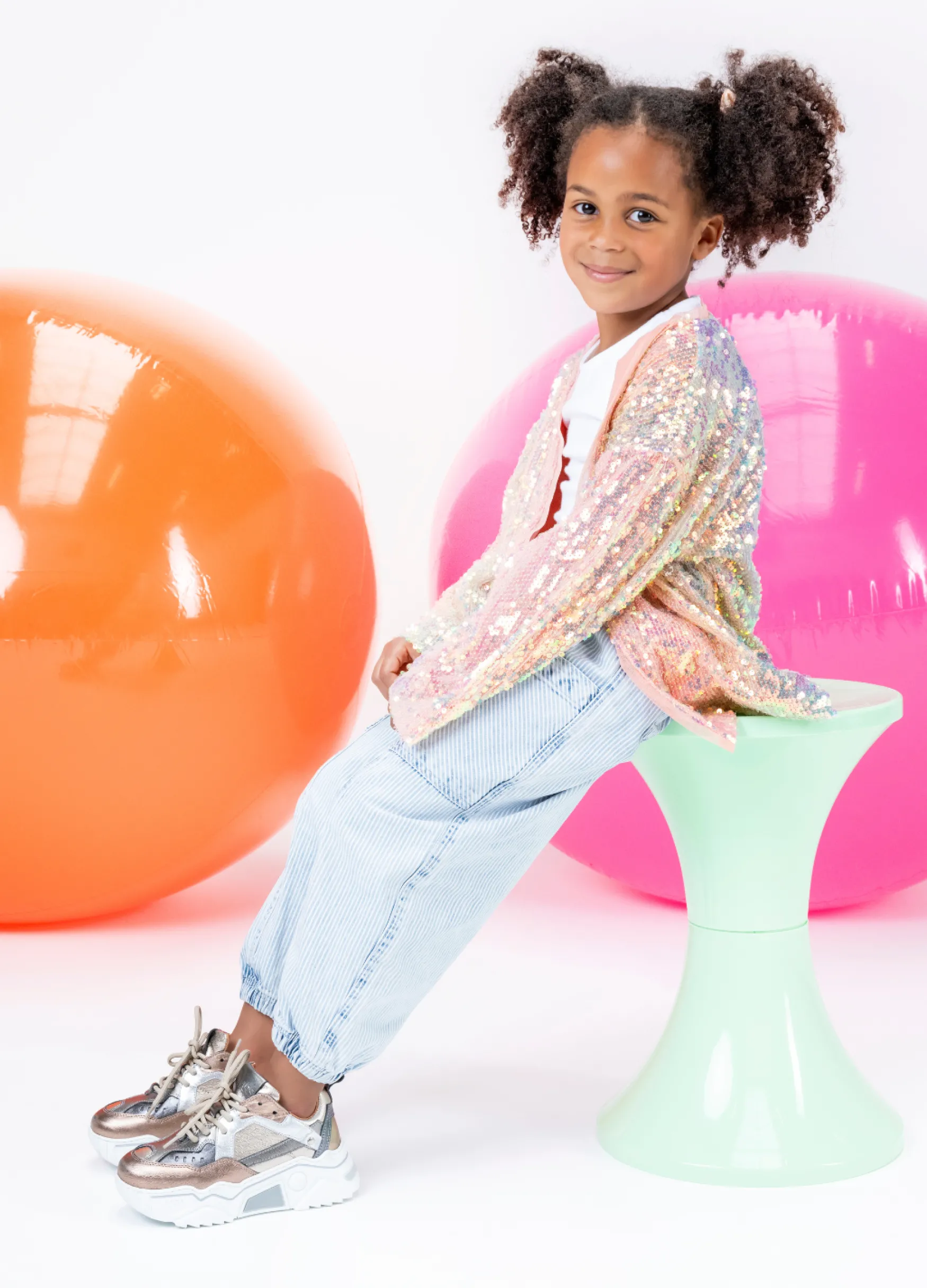 DWRS label PLUTO KIDS metallic - Sneakers | Stone / Cipra>Kinderen Kinderen