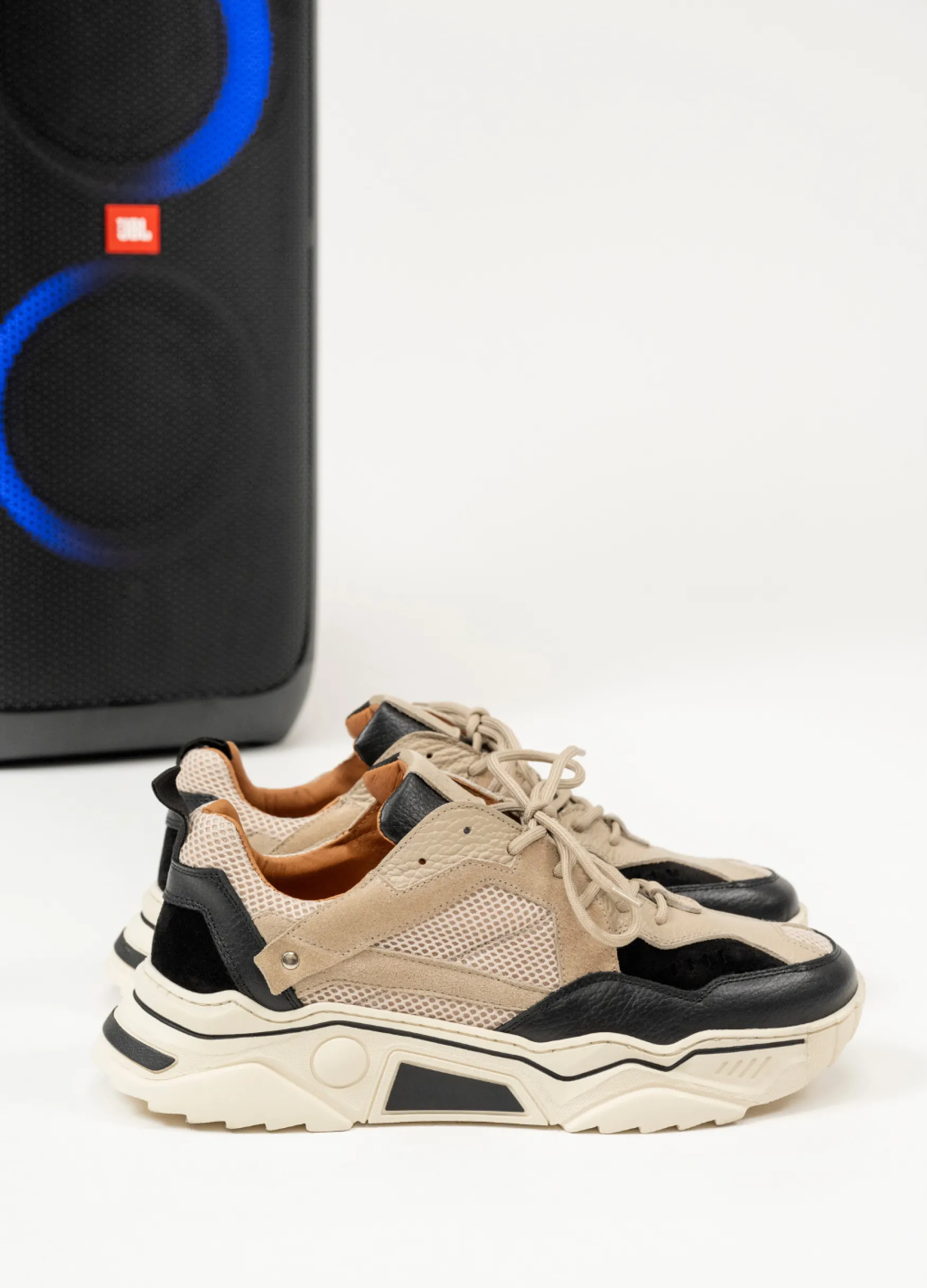 DWRS label PLUTO MEN - Sneakers | Taupe / Black> Mannen