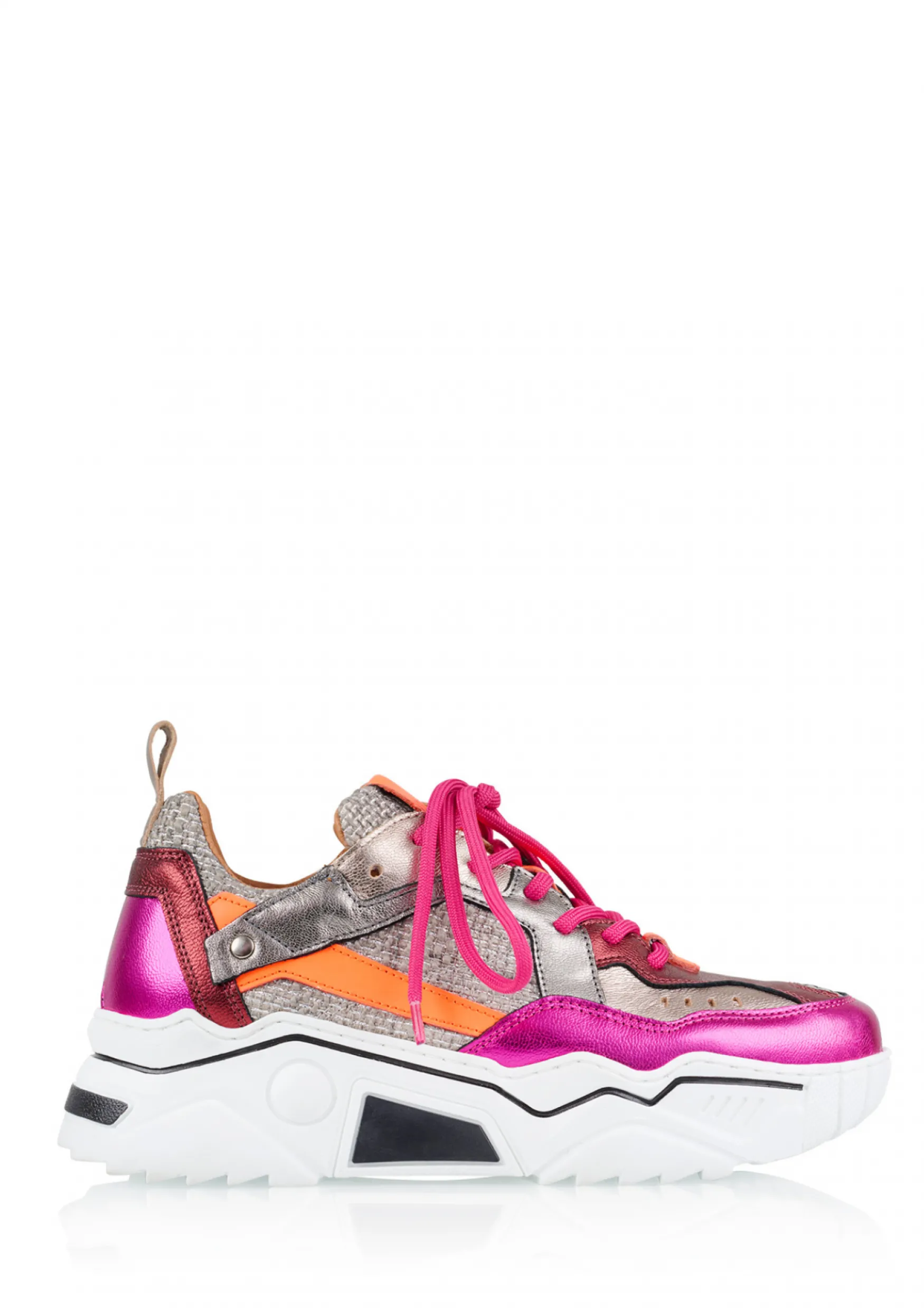 DWRS label PLUTO metallic - Sneakers | Steel / Fuchsia>DAMES Sneakers