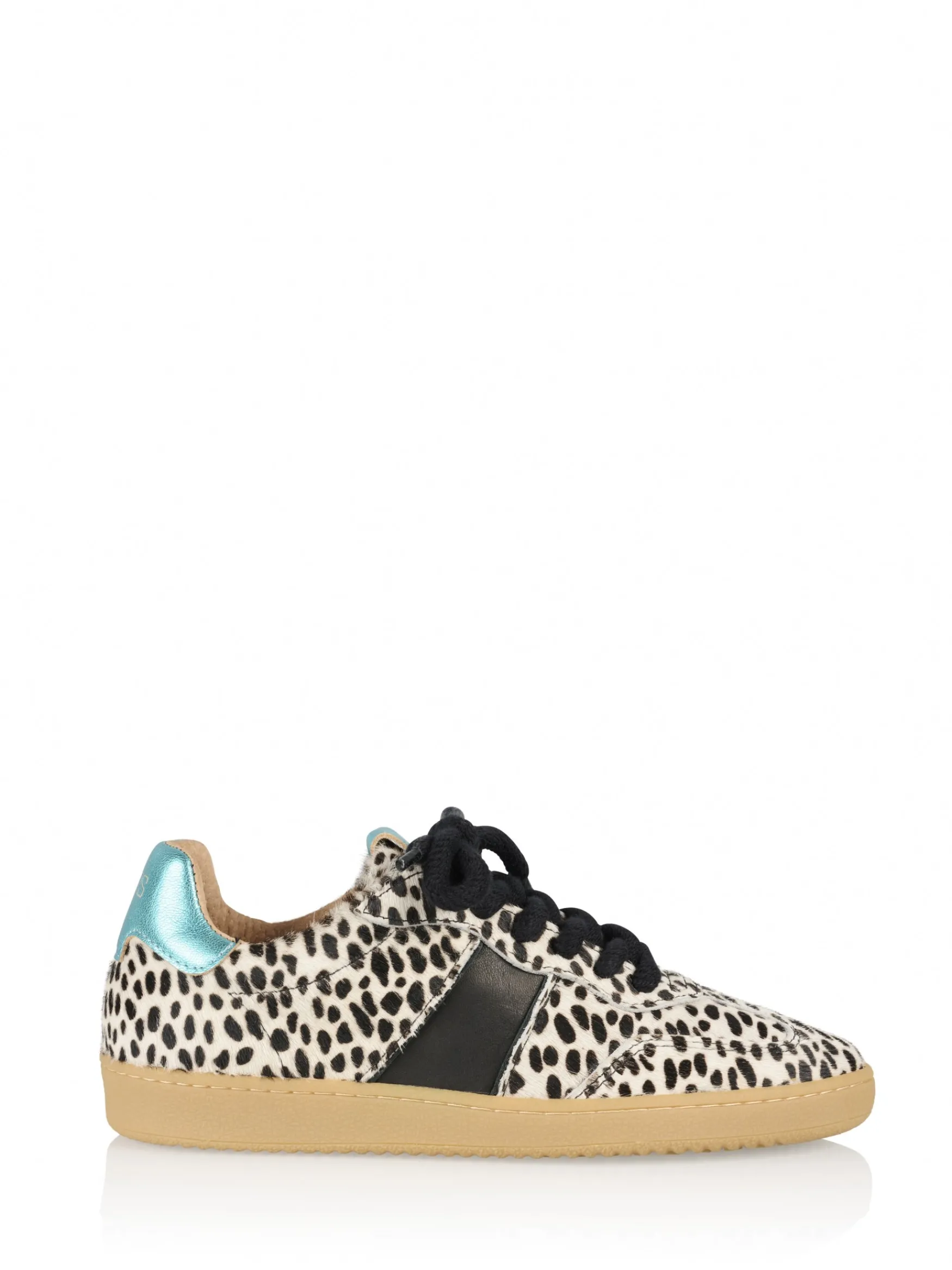 DWRS label POONA CHEETA HAIR ON - Sneakers | Black / Aqua>DAMES Sneakers