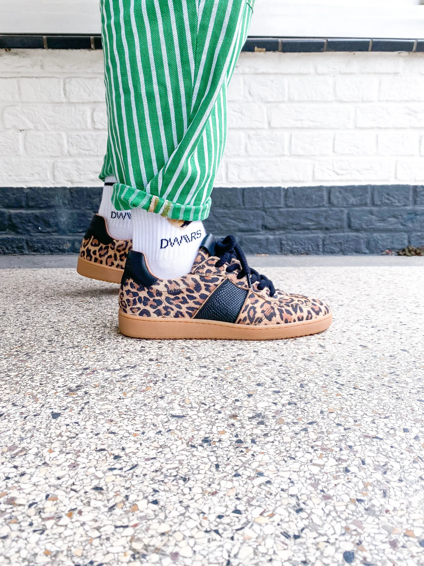 DWRS label POONA leopard - Sneakers | Cognac / Black>DAMES Sneakers