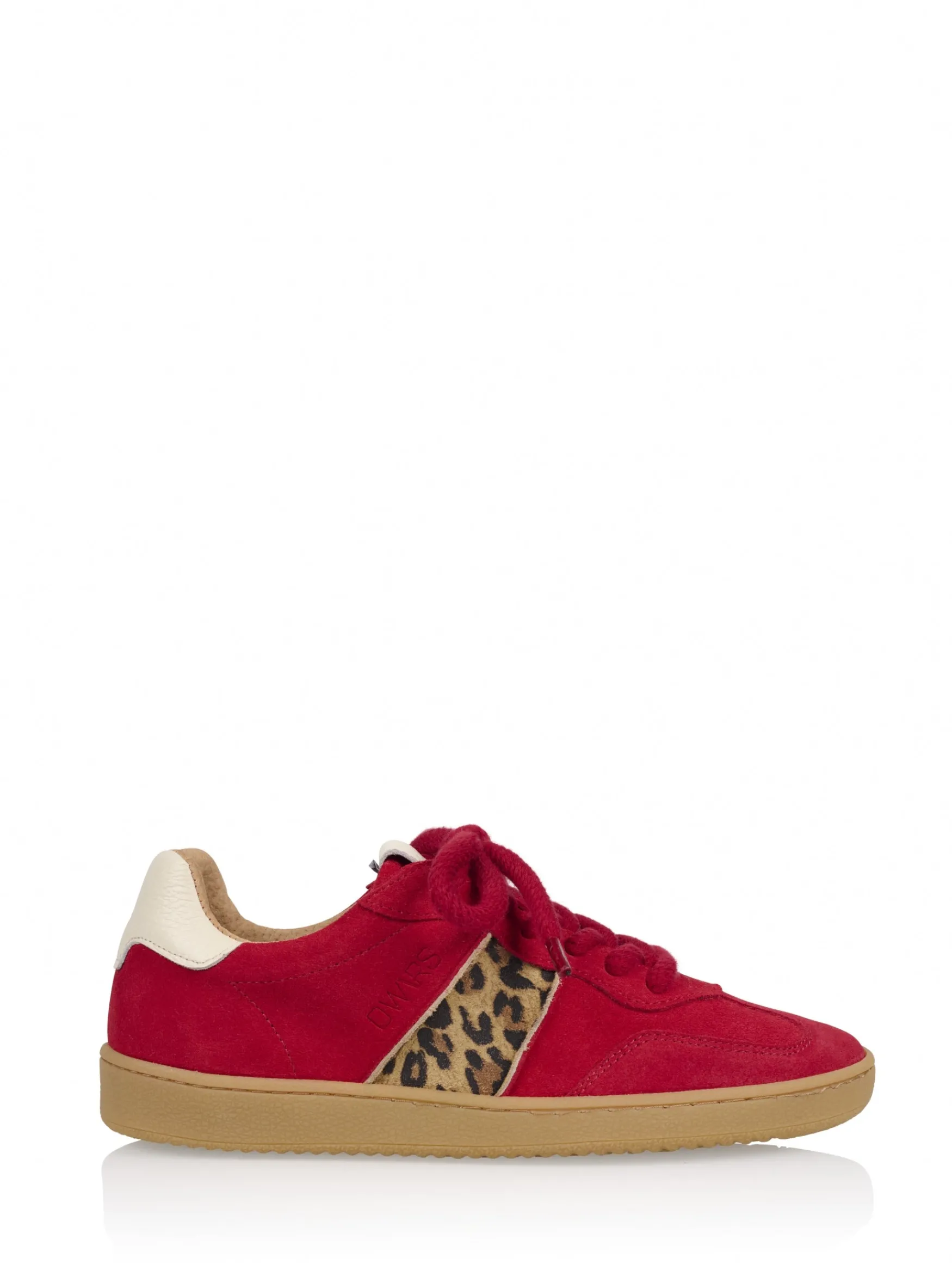 DWRS label POONA LEOPARD - Sneakers | Red / Off white>DAMES Sneakers