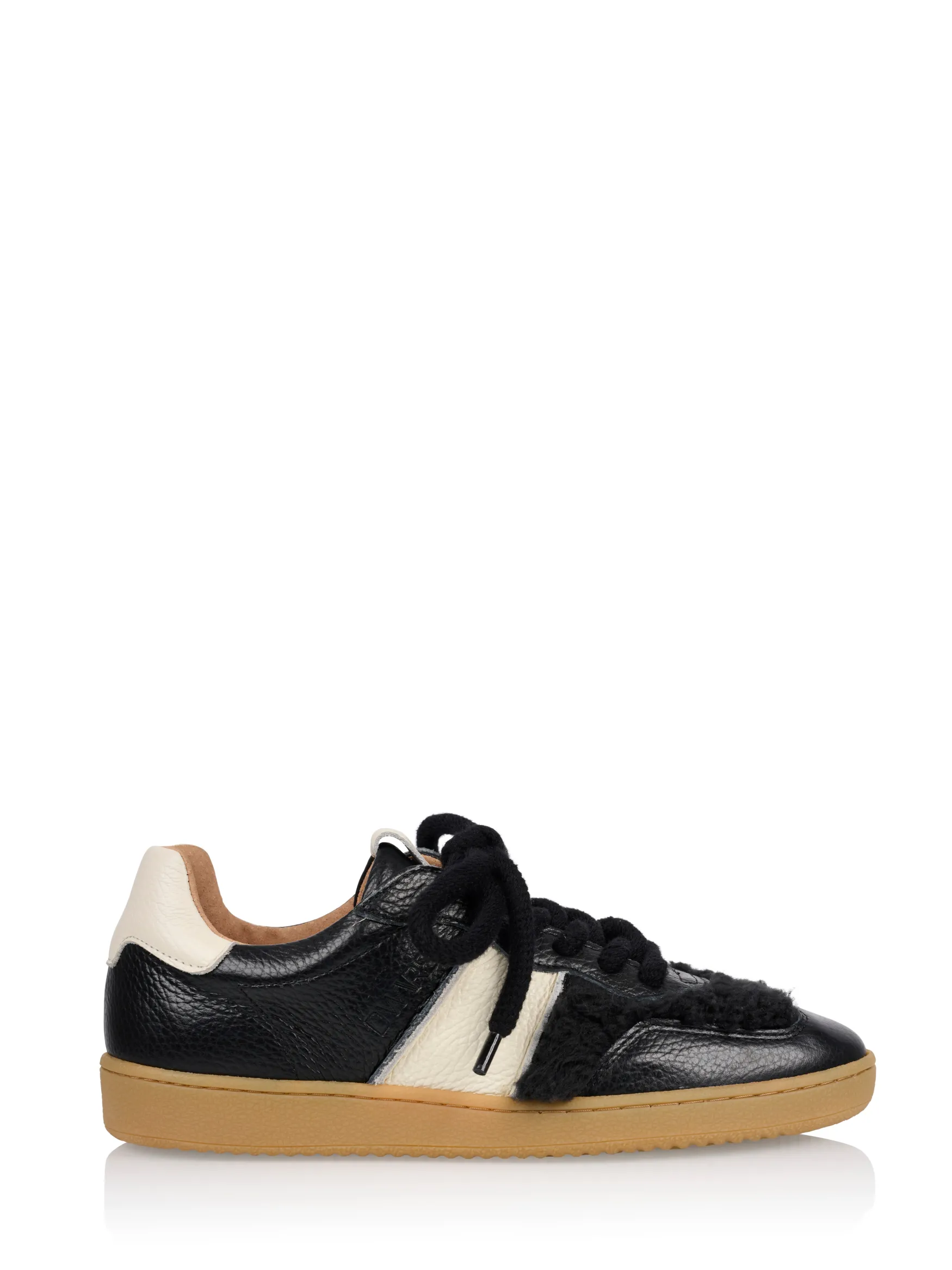 DWRS label POONA teddy - Sneakers | Black / Off white>DAMES Sneakers