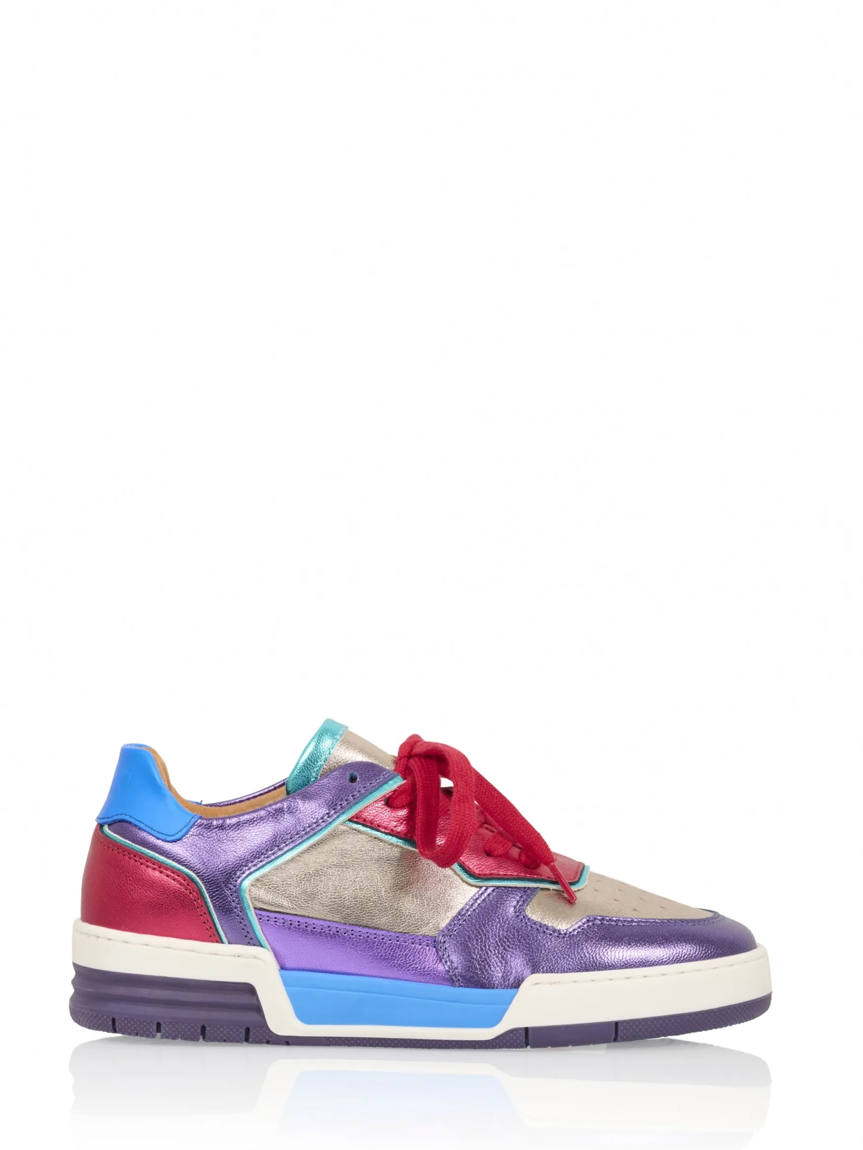 DWRS label RUGBY metallic - Sneakers | Stone / Purple>DAMES Sneakers