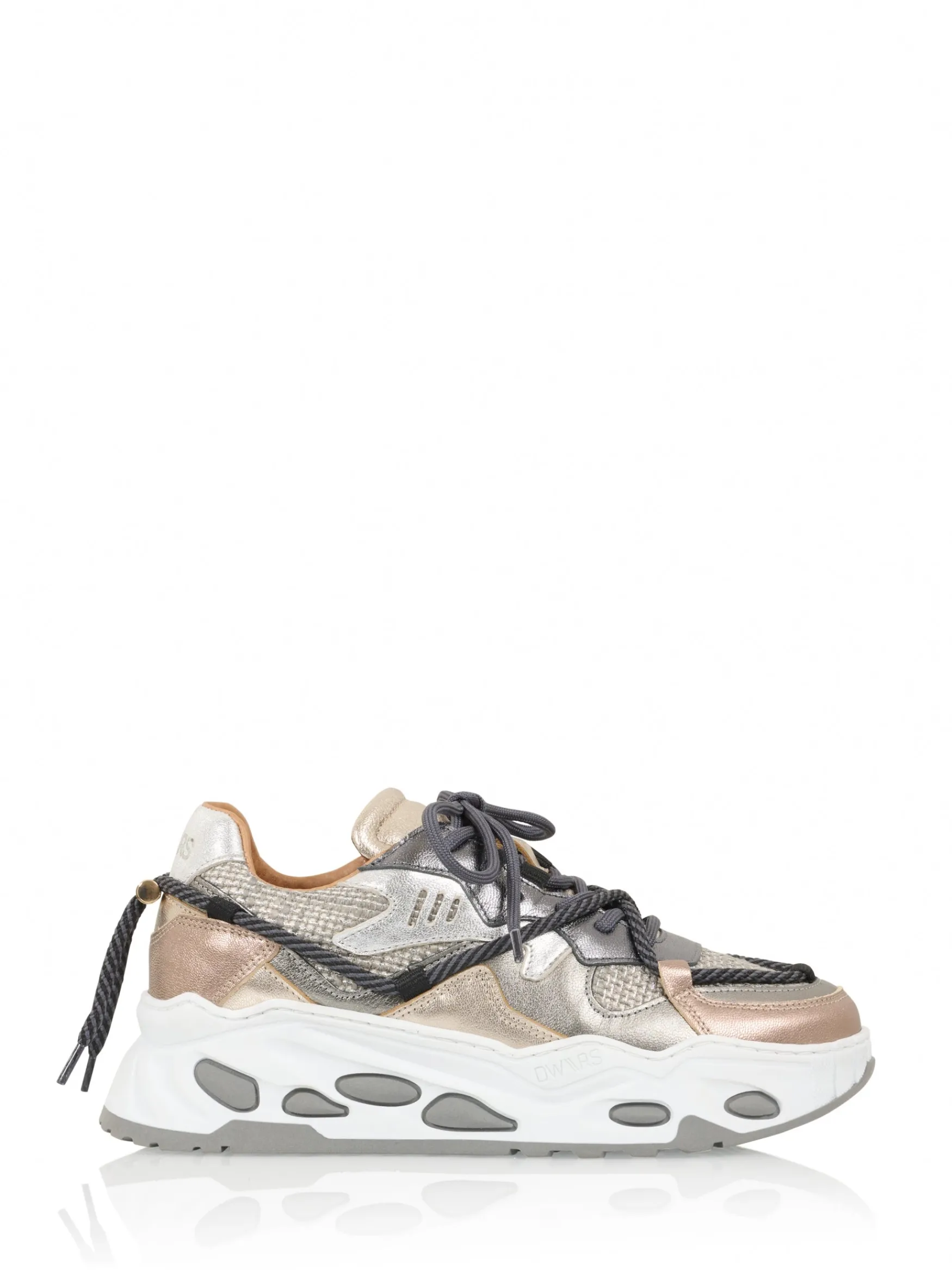 DWRS label SATURNUS metallic - Sneakers | Grey / Stone>DAMES Sneakers