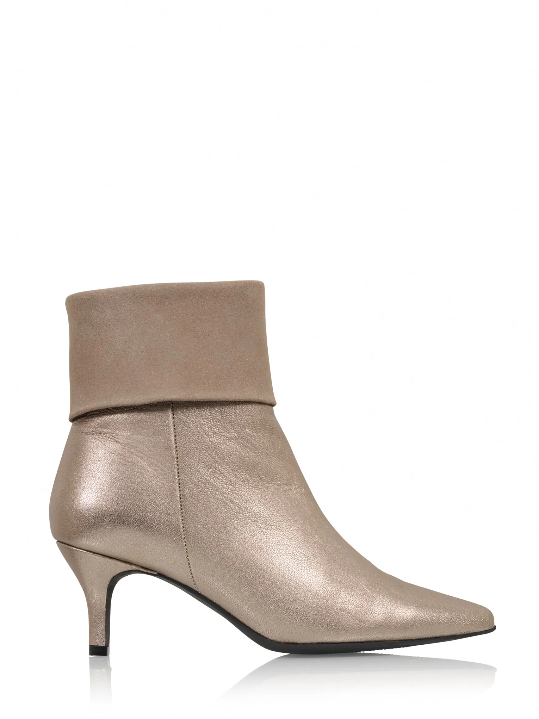 DWRS label TREVI metallic - Hakken | Taupe / Stone>DAMES Enkellaarsjes | Hakken